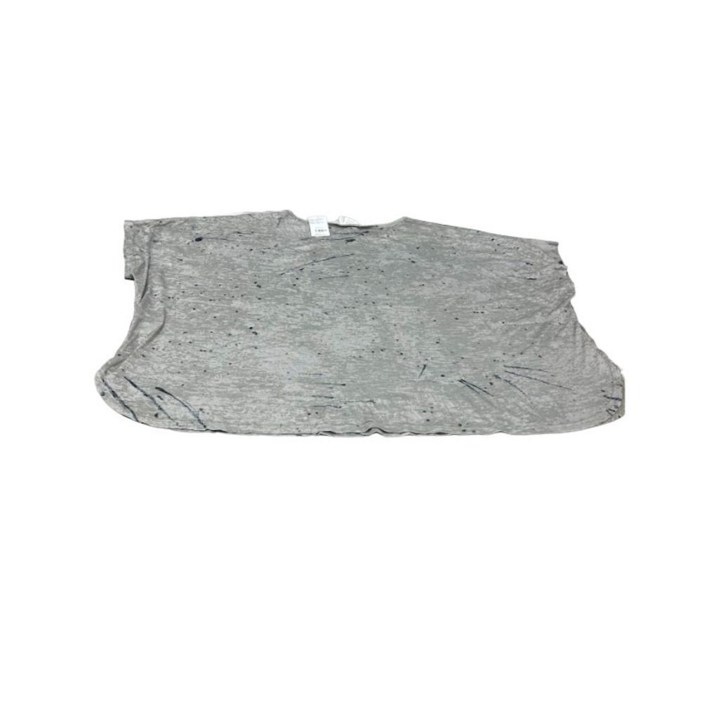 Simple By Suzanne Betro Womens Round Neck Short Sleeve Gray Top Size 2X